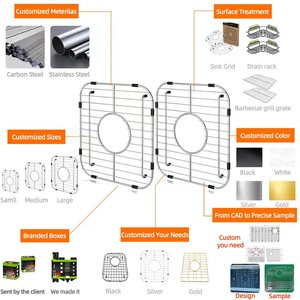 Griglia Protettiva per <span class=keywords><strong>Lavello</strong></span> da <span class=keywords><strong>Cucina</strong></span> 2025, Accessori <span class=keywords><strong>Cucina</strong></span> Personalizzati, Griglia in Acciaio Inox per <span class=keywords><strong>Lavello</strong></span> in Acciaio Inox - Product Image 2