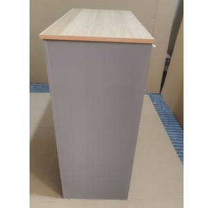 خزانة تخزين جانبية مع 4 أدراج، طاولة جانبية مميزة مع مقابض على شكل صدف - رمادي - Product Image 5