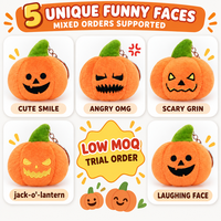 Peluche citrouille d'Halloween douce de 4 pouces, porte-clés Jack O'Lantern, prix pour machine de jeu d'arcade de centre commercial, directement de l'usine