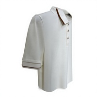 Polo en piqué pour homme avec logo personnalisé, coton de qualité supérieure, col contrasté, manches courtes, polos de golf de luxe pour homme, OEM/ODM
