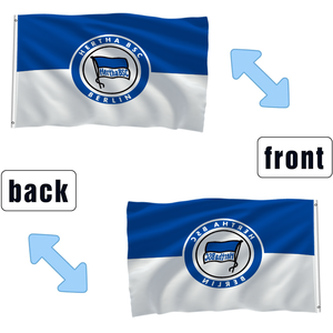 Bandera del Club de Fútbol Hertha BSC Berlín, Estandarte Azul y Blanco con Logotipo Completo para Aficionados de la Bundesliga - Product Image 2