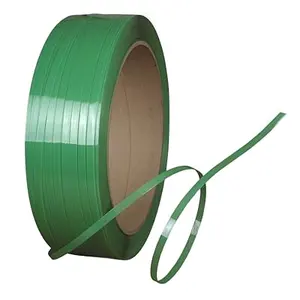 PET/ PP ремень рулон цена пластиковые обшивки упаковки рулон тиснение высокого напряжения зеленый упаковочный пояс