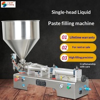 Machine de remplissage horizontale pneumatique entièrement automatique pour pâtes et liquides (sauces, miel, sauce soja, vinaigre) et emballage en sachets