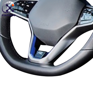 Volante de cuero medio perforado <span class=keywords><strong>R</strong></span> <span class=keywords><strong>Line</strong></span> Golf 8 para VW Volkswagen Golf 8 MK8 8R <span class=keywords><strong>R</strong></span> Gti Gtd Jetta Tiguan Polo Passat CC B7 B8 - Product Image 6