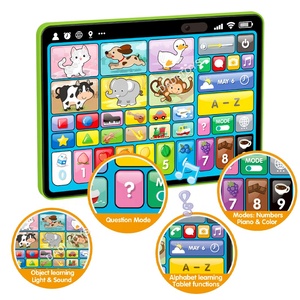 Juguetes para bebés Montessori, tableta de aprendizaje para niños <span class=keywords><strong>populares</strong></span>, máquina de aprendizaje para niños, compatible con inglés, español, francés, leer música - Product Image 3