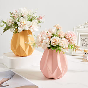 Vase <span class=keywords><strong>Origami</strong></span> géométrique en céramique pour plantes, Pot d'arrangement de plantes, décoration de maison, style nordique, 1 pièce - Product Image 5