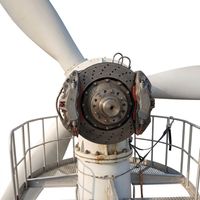 Éolienne à axe horizontal 30KW GWS-30000W 380V Triphasé PMSG Diamètre 12m Démarrage ultra-léger pour système hybride éolien-solaire IP54