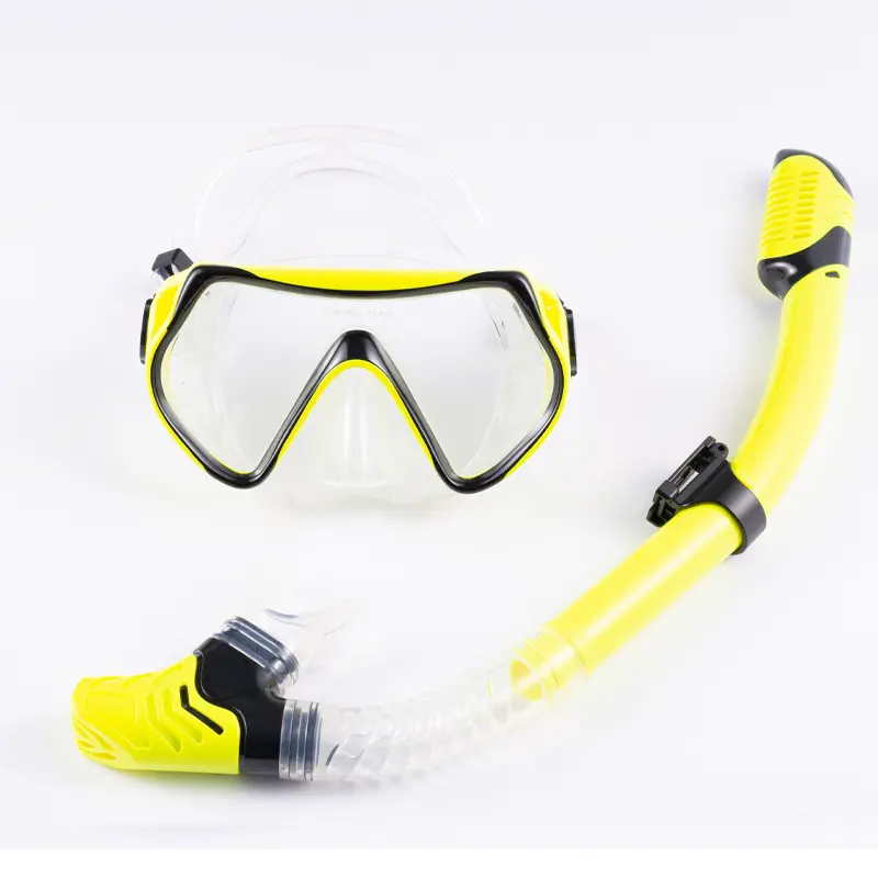 Fabrika doğrudan dalış maskesi şnorkel seti yetişkinler için ayrılabilir silikon solunum tüpü tüplü yüzme gözlükleri gözlük