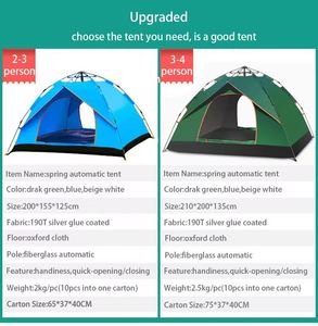 Tentes instantanées compactes, imperméables, pour le camping, la randonnée et les activités de plein air, accessoires de voyage. - Product Image 3