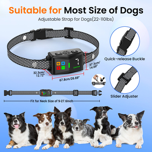 Dispositivo de entrenamiento de perros ultrasónico con pantalla LCD a Color de nuevo diseño, <span class=keywords><strong>Collar</strong></span> sin ladridos, vibración, descarga eléctrica, seguro, <span class=keywords><strong>Collar</strong></span> antiladridos - Product Image 5