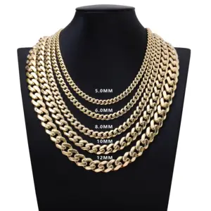 5-12MM 20 Inches Hollow Cuban Chain S925 10k 14k 18k Hiphop Moissanite Cuban Necklace For Fashion Men And Women