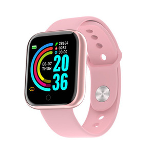 Montre connectée D20 rose 45g, moniteur de fréquence cardiaque, moniteur d'activité physique, Bluetooth, pour étudiants et femmes - Product Image 1