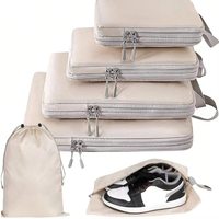 Ensemble de 6 sacs de rangement de voyage compressibles, imperméables, pour valise, organisateur de bagages portable