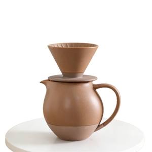 Carafe à café rétro en céramique grande capacité, écologique, pour service par le dessus, avec <span class=keywords><strong>filtre</strong></span> à café en forme de fût, vente chaude transfrontalière - Product Image 5