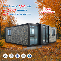 Maison modulaire préfabriquée complète de 40 pieds sur 20 pieds, extensible, avec 2, 3, 4 ou 5 chambres, en conteneur, design exclusif