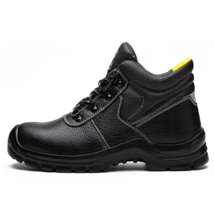 Anti-delinme endüstriyel iş güvenliği botları erkekler güvenlik botları deri çelik burunlu güvenlik ayakkabıları mühendisler için