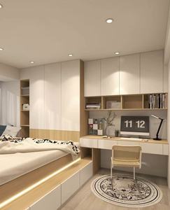 Design Moderno e Semplice <span class=keywords><strong>per</strong></span> Camera dei Bambini, Tatami, Letto, <span class=keywords><strong>Armadio</strong></span>, Scrivania, Libreria, Soluzione Completa - Product Image 3