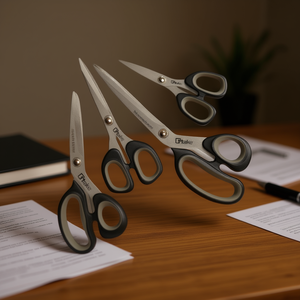 TTAKE Stainless Steel DIY Multipurpose <b>Scissors</b> 3 Piece Set with Soft Grip Handle for Home and Office Use - Product Image 3