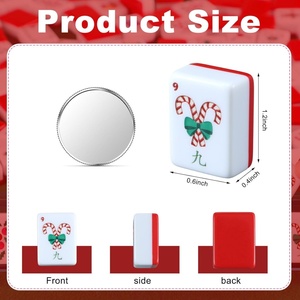 Christmas-themed American Mahjong Tile Set Portable Acrylic Tiles Measuring 1.2 Inches for Adult Social Mahjong <b>Entertainment</b> - Product Image 2