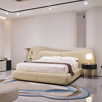 Haut de gamme italien minimaliste luxe Villa chambre lit doux moderne luxe Original mode épais qualité cuir meubles de maison