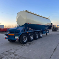 Semi-remorque citerne à ciment en acier en vrac avec 2/3/4 essieux, suspension pneumatique, capacité de charge supérieure à 60 tonnes, camion lourd