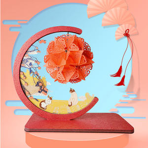 Ciudad Prohibida, regalo creativo Cultural creativo, regalo de cumpleaños de buena fortuna, tema de flores decorativas para niñas, papel de noche cortado con láser - Product Image 2