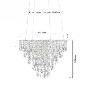 Support à gâteau de mariage moderne et luxueux avec perles de cristal suspendues, support de table en acrylique transparent de haute qualité - Product Image 2