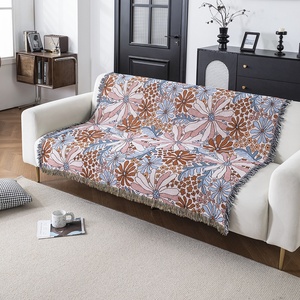 Phong cách mới Jacquard tấm Thảm cotton bảng vải hoa dệt Chăn cho tùy chỉnh sofa bao gồm thanh lịch hoa loạt thiết kế - Product Image 1