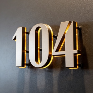 Customizable Eco-Friendly Modern <strong>Wood</strong> Door <strong>Name</strong> Plates with LED for Apartments Offices Hotels Wall <strong>Sign</strong> - Product Image 2
