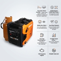 Générateur à double carburant essence/GPL 5KW, démarrage à distance, générateur à onduleur double carburant silencieux 2 Kw 3Kw 3.5Kw, générateur portable à essence