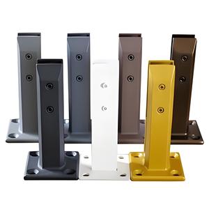 Colonna a tubo quadrato da 2 pollici <span class=keywords><strong>in</strong></span> acciaio zincato con coperchio della piastra inferiore con tondino di <span class=keywords><strong>ferro</strong></span> per cancelli a traliccio da cortile - Product Image 1