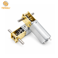 Moteur à engrenages à vis sans fin DC brossé Tengli GM1812-050 avec encodeur optionnel, double arbre, 12V 500 tr/min pour dispositifs médicaux OEM