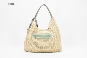 Women's Woven <b>Straw</b> Tote <b>Bag</b> with PU Leather Handles Convertible Shoulder <b>Bag</b> with Detachable Strap Casual Beach <b>Bag</b> - Product Image 2
