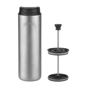 Cafetière à pression française en titane de 400ml avec couvercle pour camping en plein air randonnée pique-niques et cuisine - Product Image 1