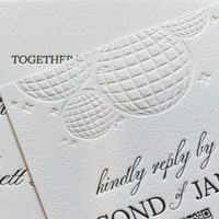Juego de Invitaciones de Boda Elegantes en Papel de Algodón Personalizado, Invitaciones de Lujo con Grabado, Invitación Moderna y Sencilla para Banquete de Matrimonio