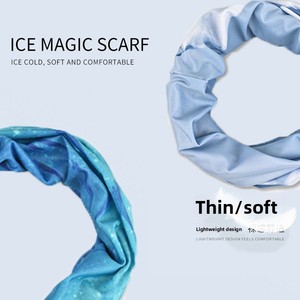 Cache-cou et masque facial anti-UV unisexe pour cyclisme et pêche, en soie glacée, foulard magique d'été fin à motif floral - Product Image 3