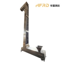 HFRD Élévateur vertical de type Z de 10 m / Élévateur de type Ultra-Z / Élévateur à seaux multiples pour emballage - Acier inoxydable 304 de qualité alimentaire