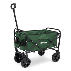 Carrito Plegable XEGHIGS Verde, Capacidad de 225 lb, Todoterreno, para Camping, Jardinería, Pesca y Compras - Product Image 1