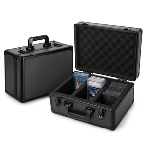 Tùy chỉnh 3 hàng khung nhôm P-SA BGS thẻ slab lưu trữ trường hợp <span class=keywords><strong>Box</strong></span> với EVA bọt kim loại thẻ kinh doanh trường hợp - Product Image 1