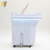 Bac à Shampoing Portable Haut de Gamme pour Spa Capillaire avec Réservoirs d'Eau 60L et 18L, Ensemble Lave-Tête Spa avec Vapeur et Circulation d'Eau