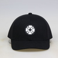 Gorra Trucker de Seis Paneles con Parche de Cuero, Ajustable, Transpirable, de Color Liso, Informal, para Ciclismo, Personalizable, para las Cuatro Estaciones