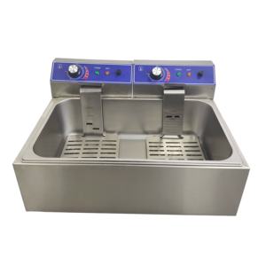 Freidora Eléctrica de Acero Inoxidable de 12 Litros, Freidora Comercial para Cocina Casera, Restaurante, Pollo Frito, Papas <span class=keywords><strong>Fritas</strong></span> - Product Image 3