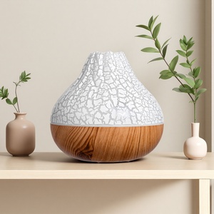 Wholesale 300ml Ultrasonic Volcano/Wood Grain Desktop Humidifier USB Cool Mist <b>Diffuser</b> 7Color <b>LED</b> Lights Silent Office Pond Mis - Product Image 1