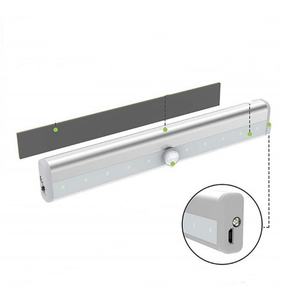 Luz Nocturna LED Recargable por USB con Sensor de Movimiento, 10 LED, Imán, para Instalar en Pared o Gabinete, para Estudio en Casa - Product Image 2