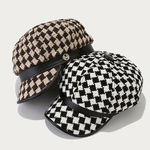 Boina de Cuadros Vintage Otoñal para Mujer, Estilo Francés, Gorra de Pintor de 8 Paneles, Gorra Newsboy para Mujer - Product Image 2