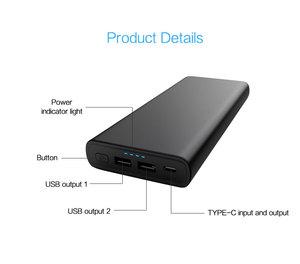 Cargador portátil de carga rápida de 20000mAh, 26800mAh, 30000mAh, PD100W, 3 salidas USB, pantalla LED, Banco de energía de Metal - Product Image 5