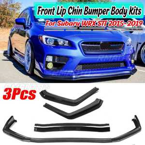 Carbon Fiber Front Bumper Lip Chin Bumper Body Kits <b>Splitter</b> Diffuser Protector Cover Deflector for Subaru WRX STI 2015-2019 - Product Image 1