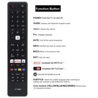 Control Remoto de Repuesto para TV Toshiba CT-8069 para Todos los Televisores Inteligentes Regza de Toshiba con NETFLIX, YouTube y FPlay - No Requiere Configuración