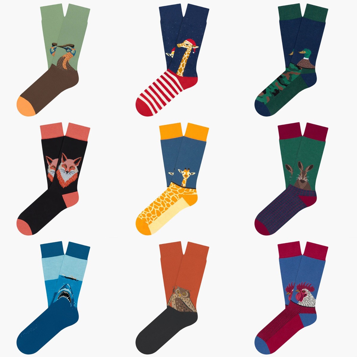 Calcetines para hombre de punto para animales Calcetines de diseno personalizado