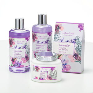 Ensemble de gel douche et lotion corporelle à la lavande, prix d'usine, vente <span class=keywords><strong>en</strong></span> gros, parfum lavande, coffret cadeau <span class=keywords><strong>spa</strong></span> pour femmes - Product Image 3